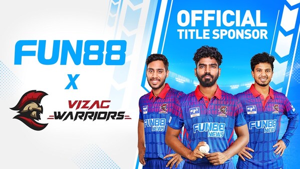 Fun88 Announces Title Sponsorship of Vizag Warriors for the Andhra Premier  League