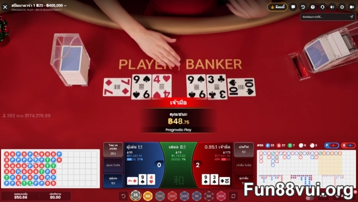 การใช้งาน Baccarat Betting System Paroli